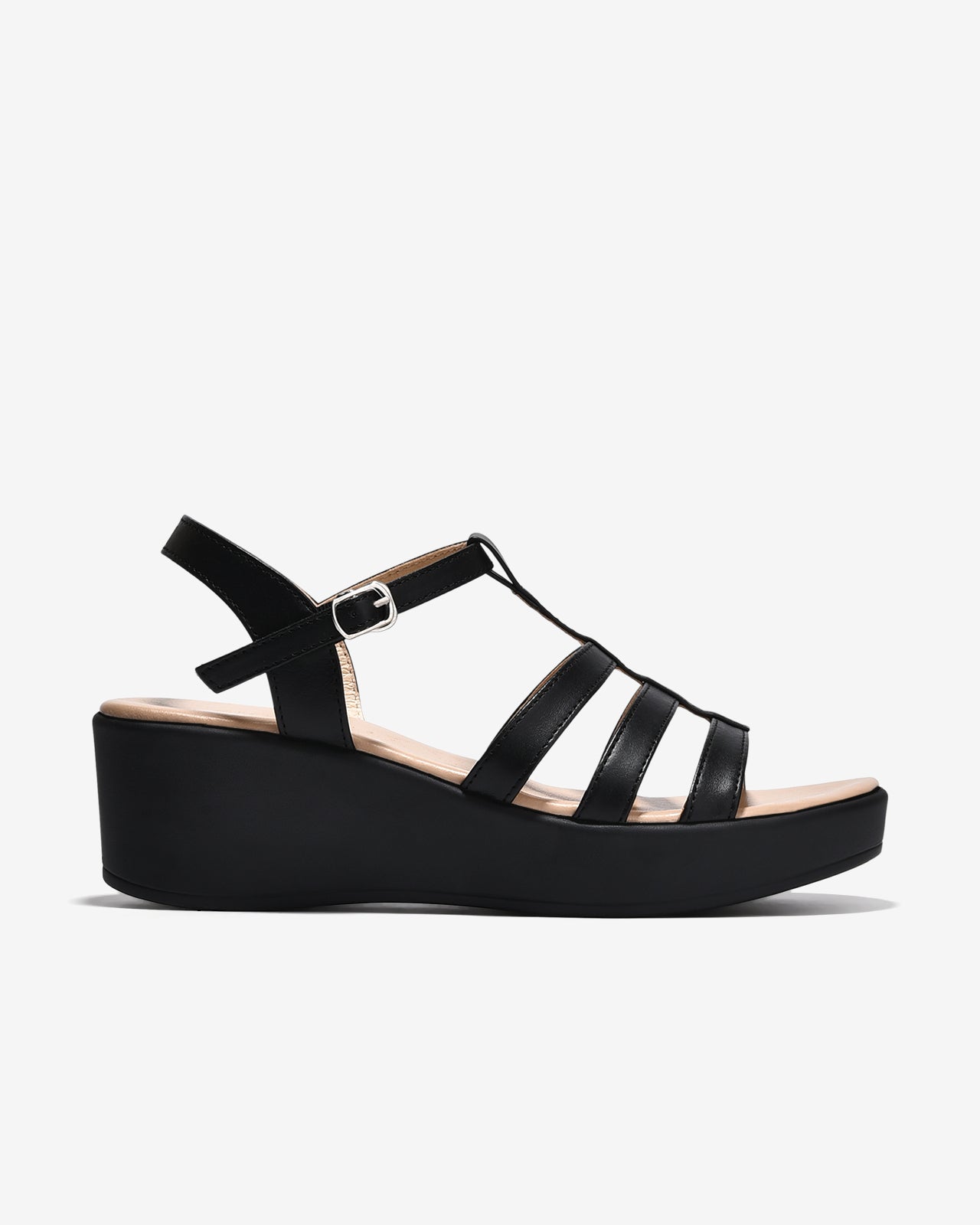 Sandal Xuồng Đông Hải Quai T-Strap-S32I1Đen Color1First emnhubong