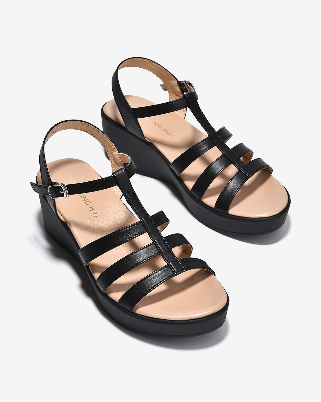 Sandal Xuồng Đông Hải Quai T-Strap-S32I1Đen Color1