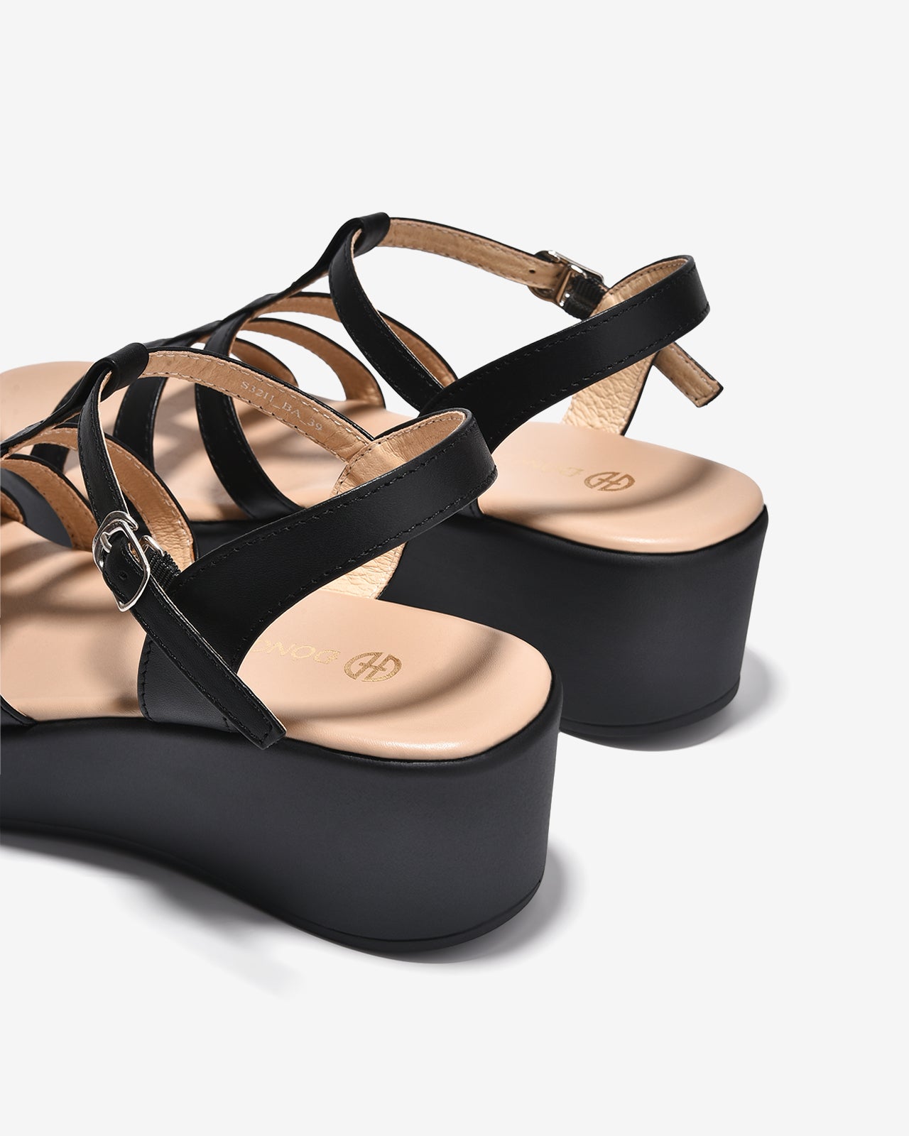 Sandal Xuồng Đông Hải Quai T-Strap-S32I1-Đen Color1