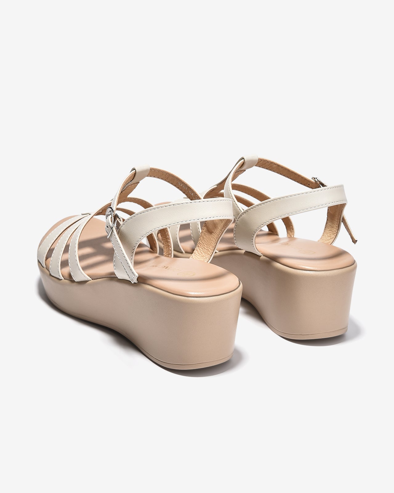 Sandal Xuồng Đông Hải Quai T-Strap-S32I1-Kem Color1