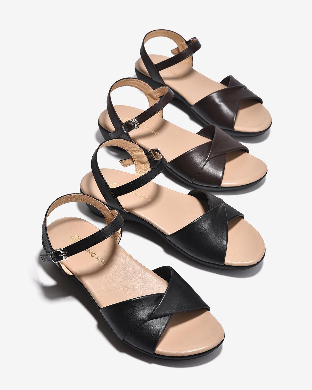 Giày Sandal Xuồng Đông Hải Quai Xoắn-S32I2Đen Color1