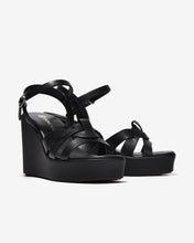 Sandal Xuồng Đông Hải Đế 10cm Quai Đan Chéo-S32I4Đen Color1