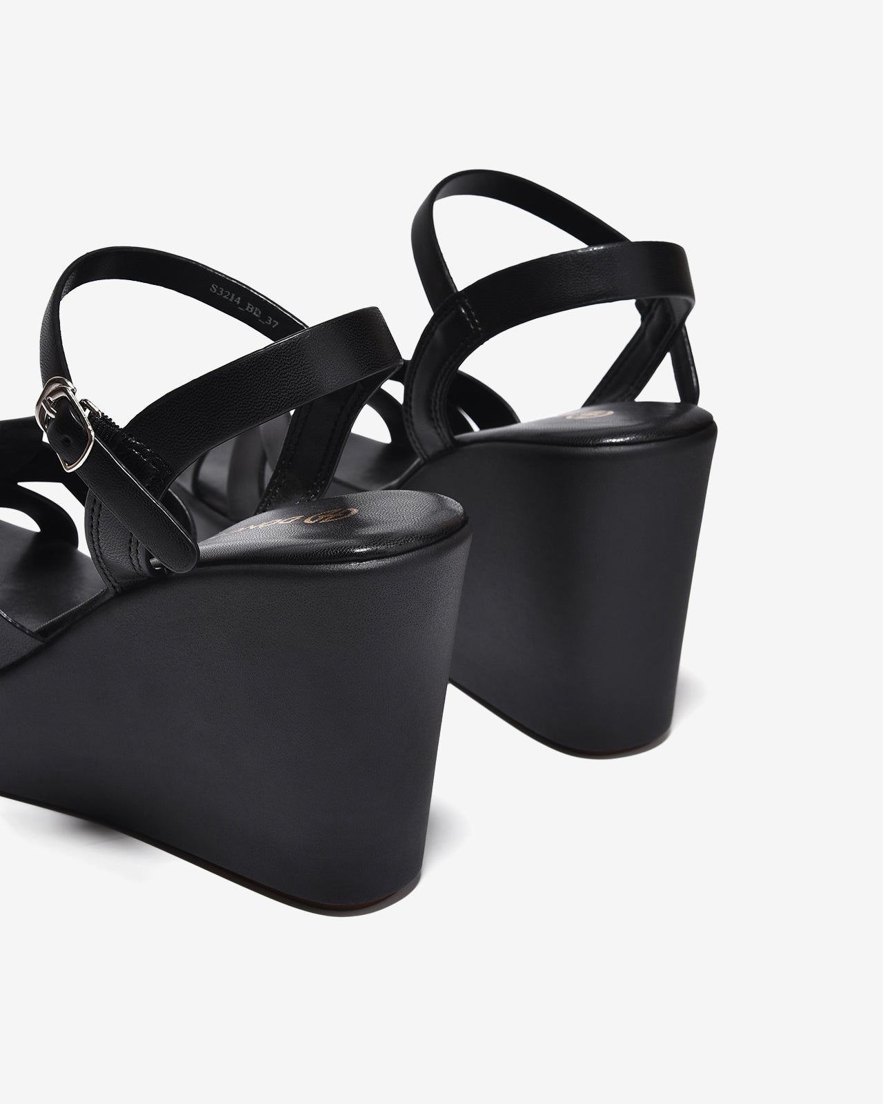 Sandal Cao Gót Đông Hải Đế 10cm Quai Đan Chéo-S32I4-Đen Color1