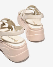 Sandal Nữ Đông Hải Quai Chéo Đế Xuồng 7cm-S32J1Kem Color1