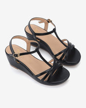 Sandals Xuồng T-Strap Thanh Lịch-S5717Đen Color1