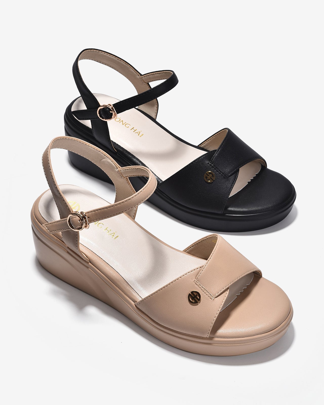 Giày Sandal Xuồng Đông Hải Thiết Kế Quai Cách Điệu-S5834-Kem Color1