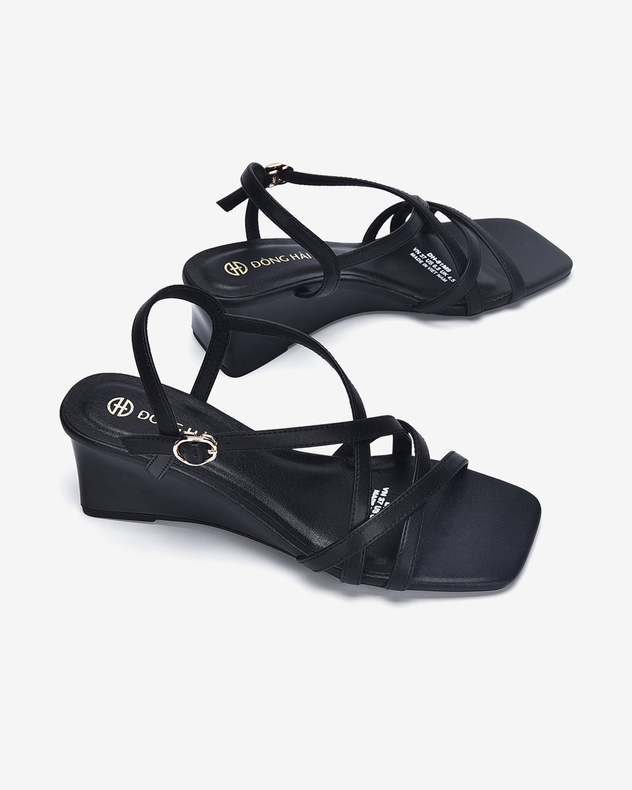 Sandals Xuồng Đông Hải Quai Mảnh Đan Chéo-S81M9Đen Color1