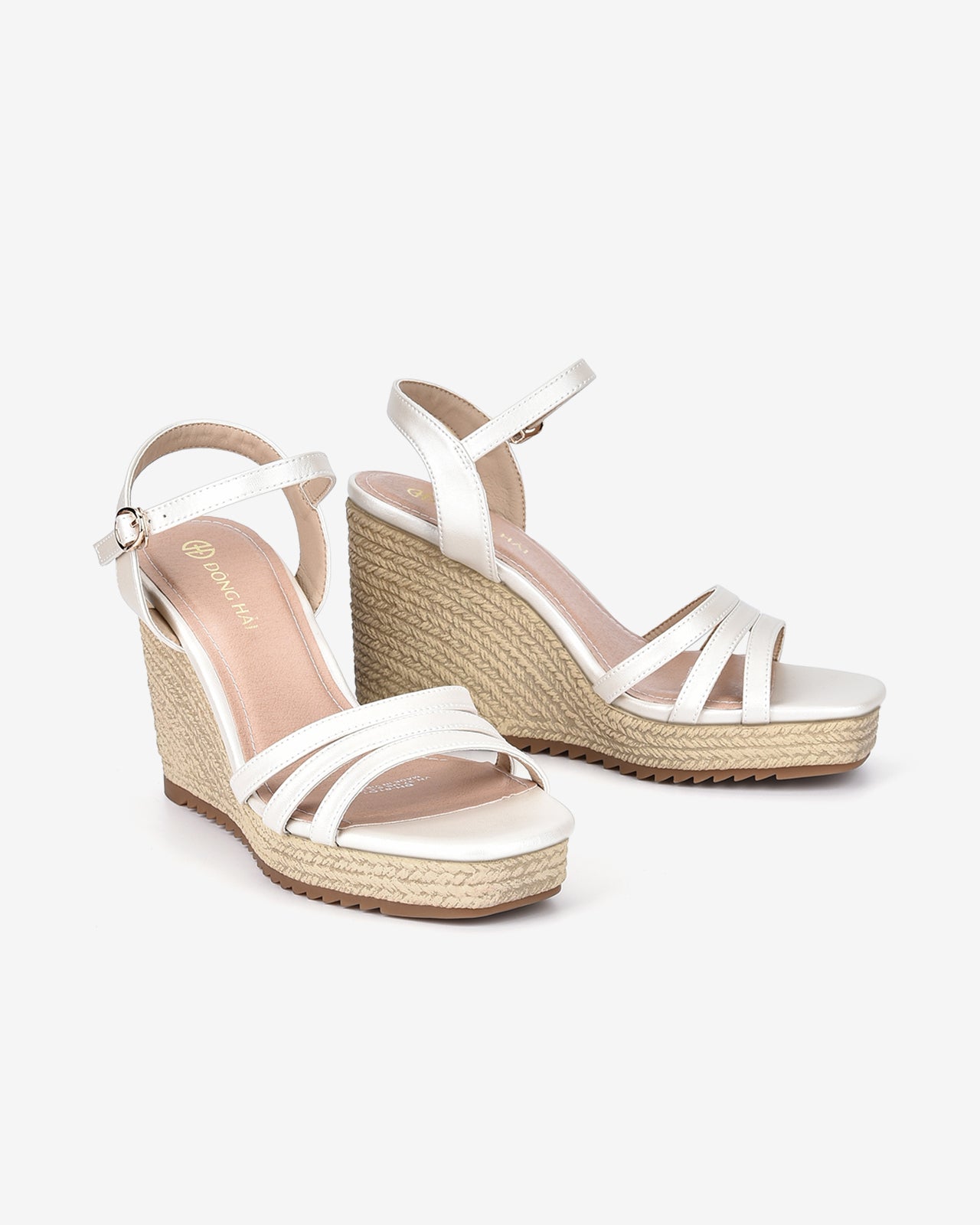 Giày Sandal Xuồng Đông Hải Đế Cói 12cm-S81O1Kem Color3