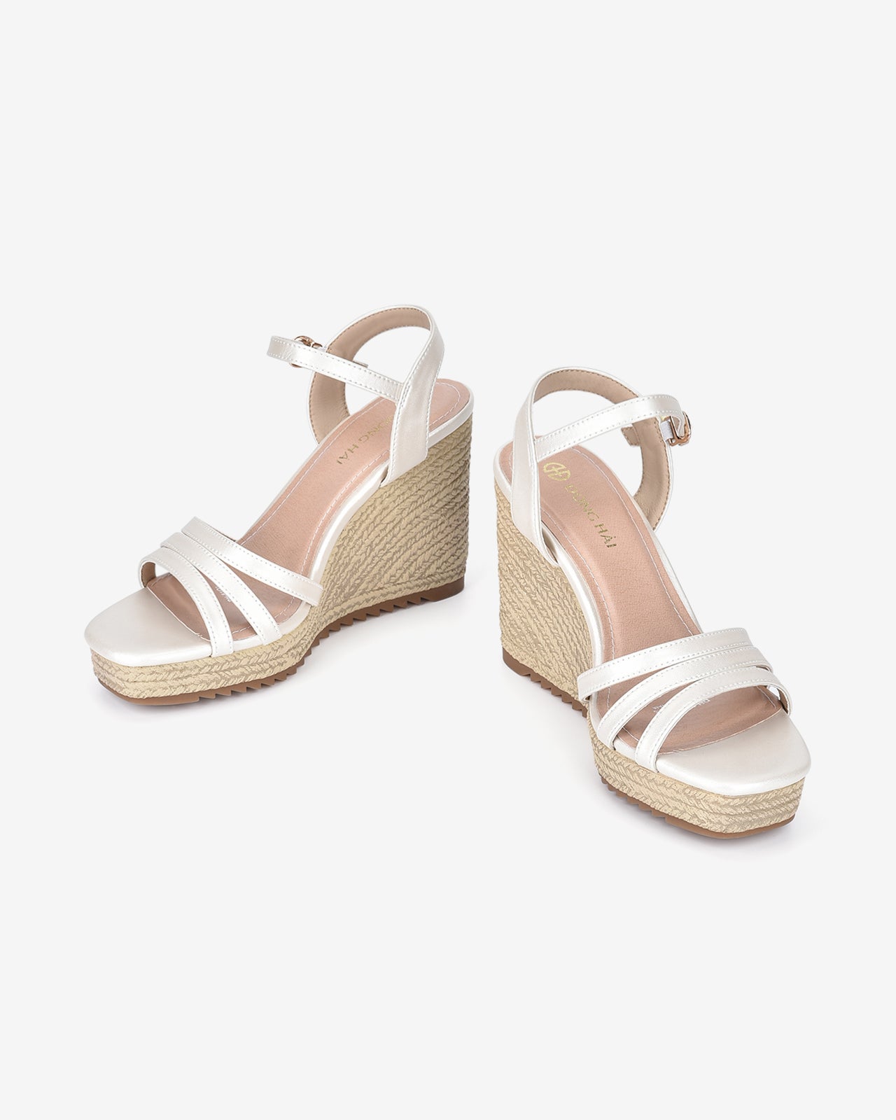 Giày Sandal Xuồng Đông Hải Đế Cói 12cm-S81O1Kem Color3