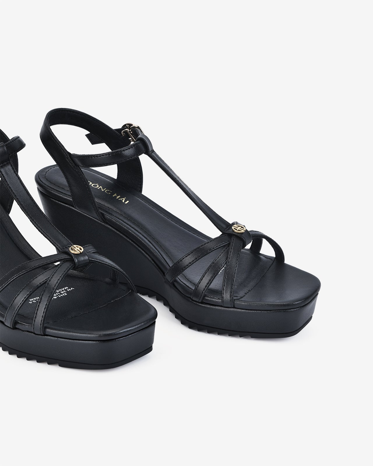 Giày Sandal Xuồng Đông Hải Quai T-strap Nữ Tính-S81O5Đen Color1