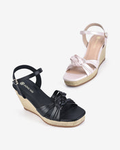 Giày Sandal Xuồng Đông Hải Đế Cói Quai Cách Điệu Hiện Đại-S81O6Đen Color1