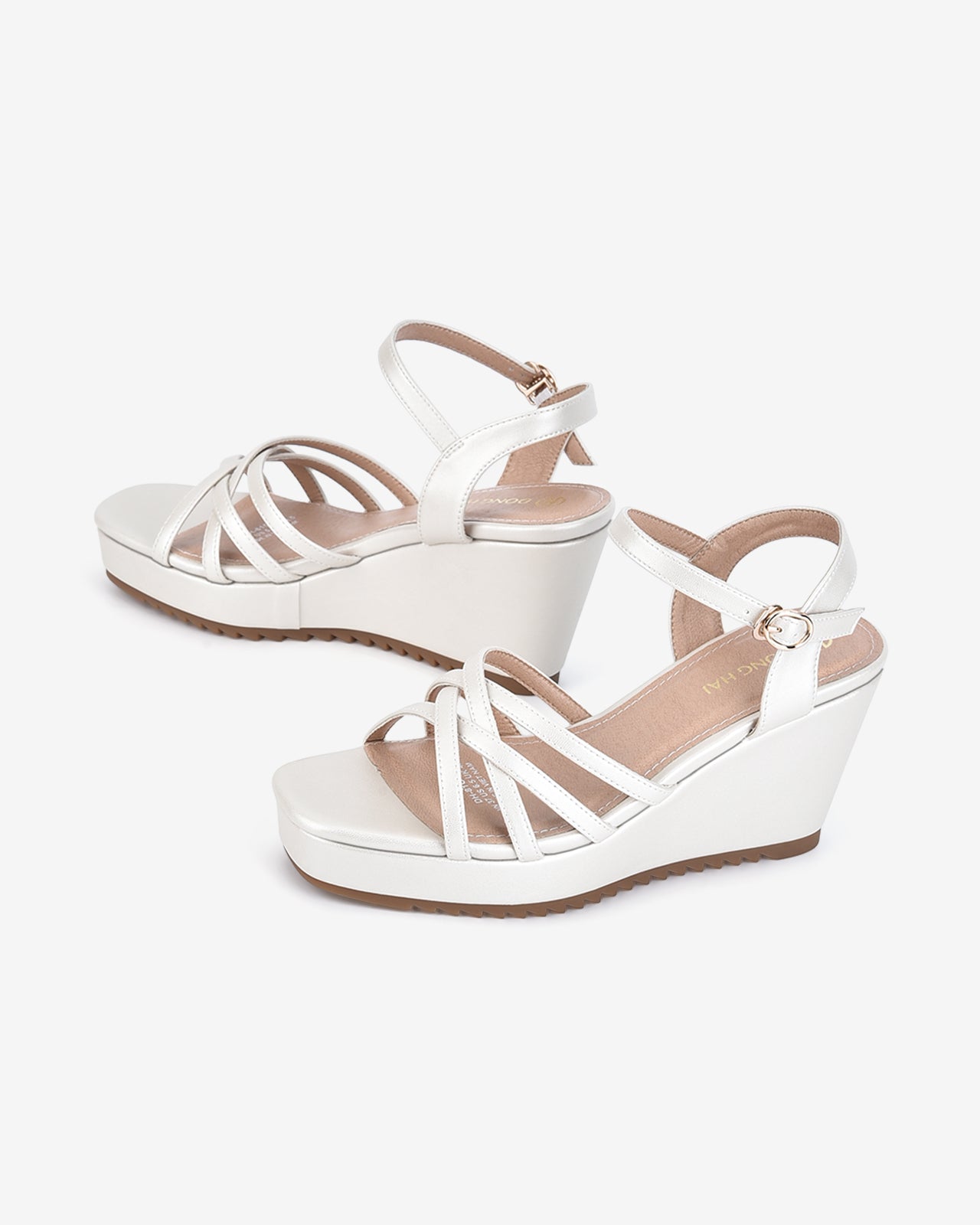 Giày Sandal Xuồng Đông Hải Quai Mảnh Đan Chéo-S81O8Kem Color1