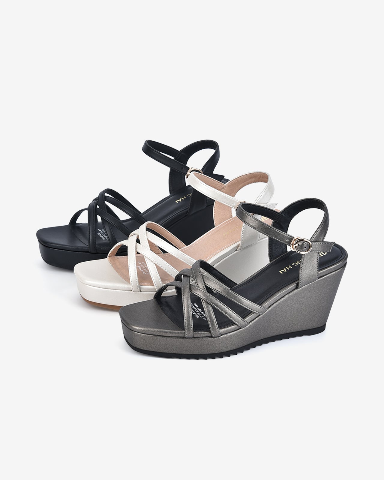 Giày Sandal Xuồng Đông Hải Quai Mảnh Đan Chéo-S81O8Kem Color1