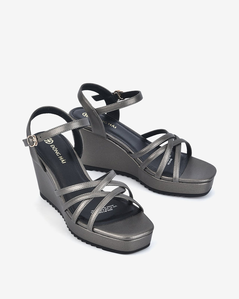 Giày Sandal Xuồng Đông Hải Quai Mảnh Đan Chéo-S81O8-Xám Color3