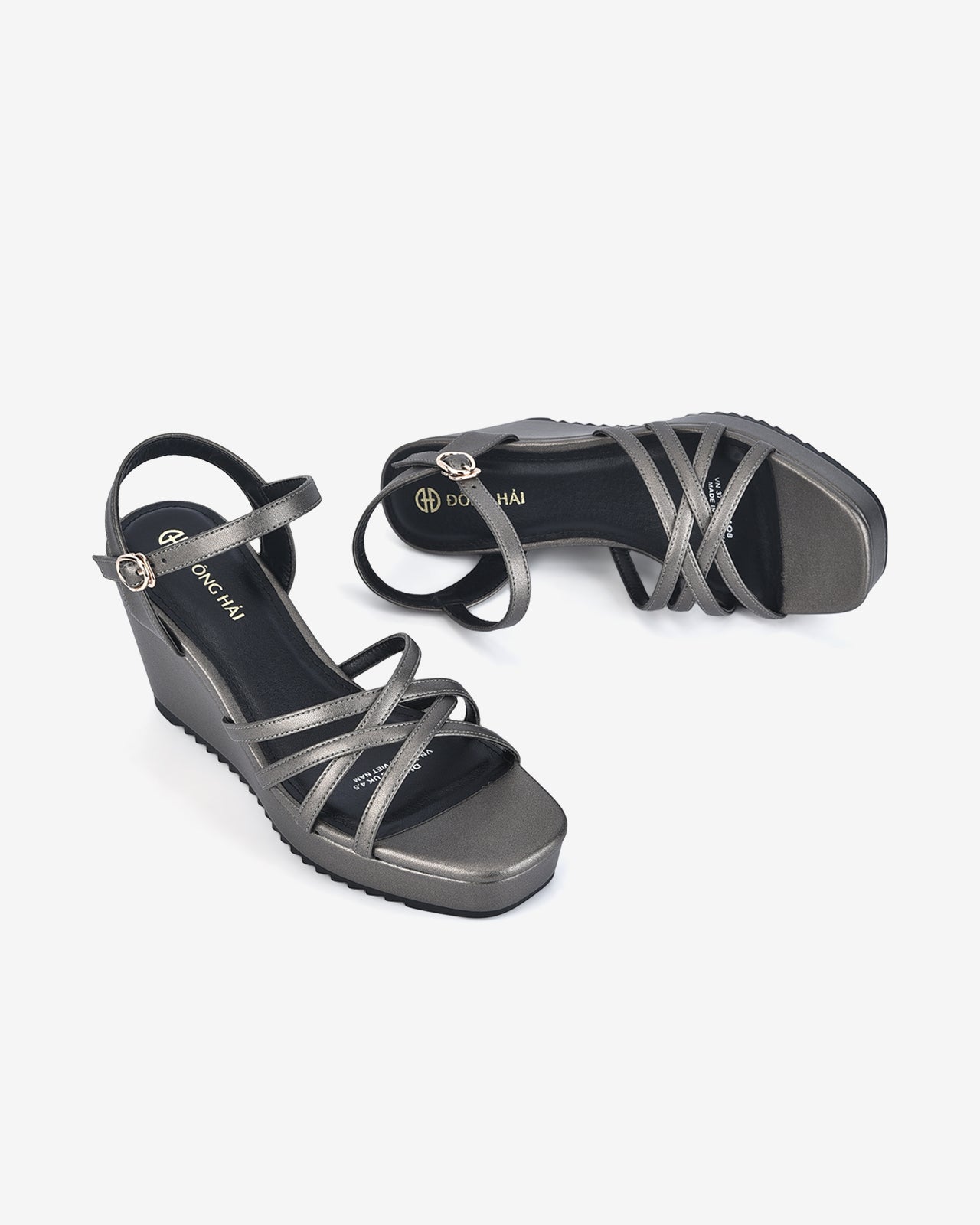 Giày Sandal Xuồng Đông Hải Quai Mảnh Đan Chéo-S81O8-Xám Color1