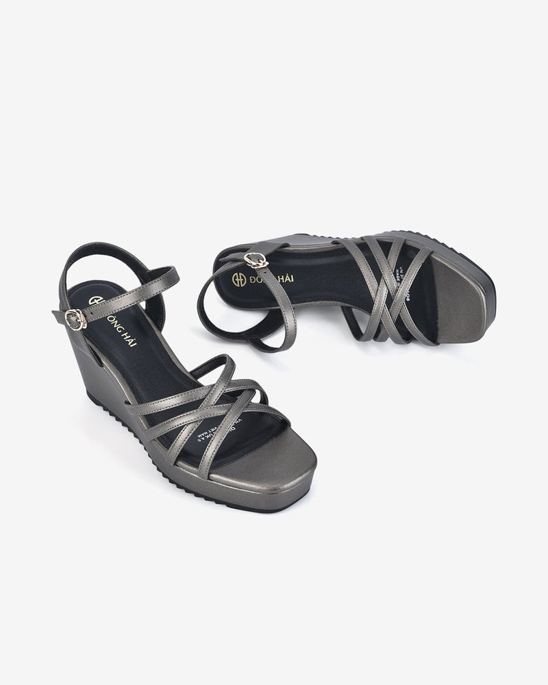 Giày Sandal Xuồng Đông Hải Quai Mảnh Đan Chéo-S81O8-Xám Color3
