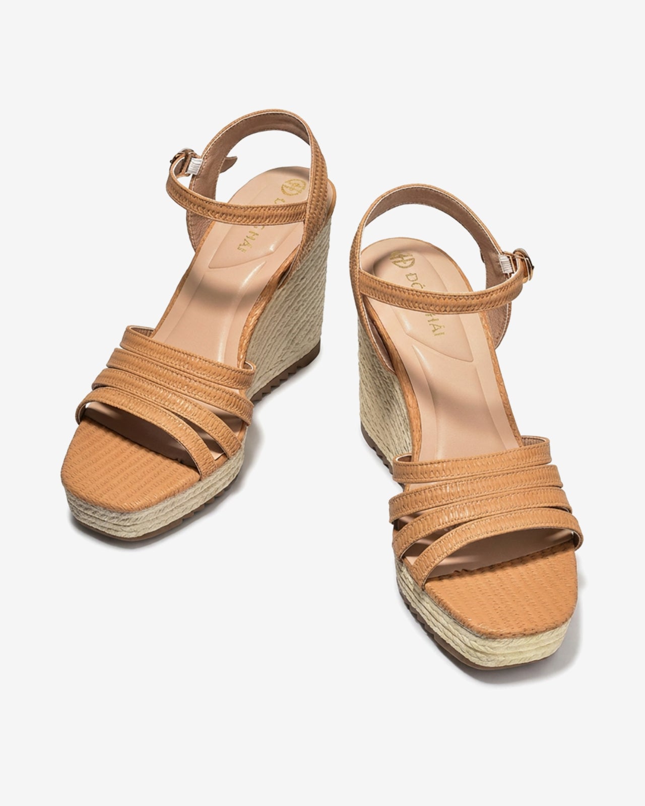Sandal Xuồng Đông Hải Êm Chân Quai Đan Đế Cói-S81V8Bò Color1
