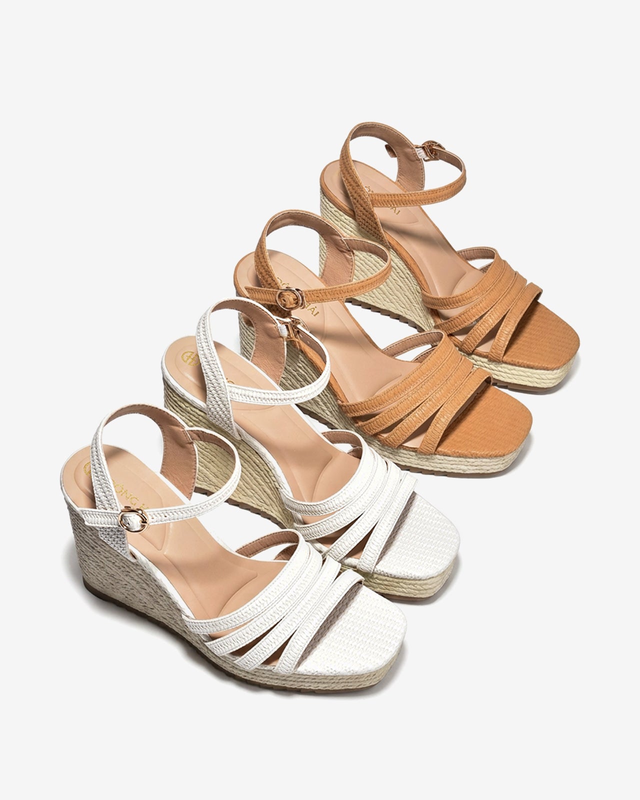 Sandal Xuồng Đông Hải Êm Chân Quai Đan Đế Cói-S81V8Bò Color1