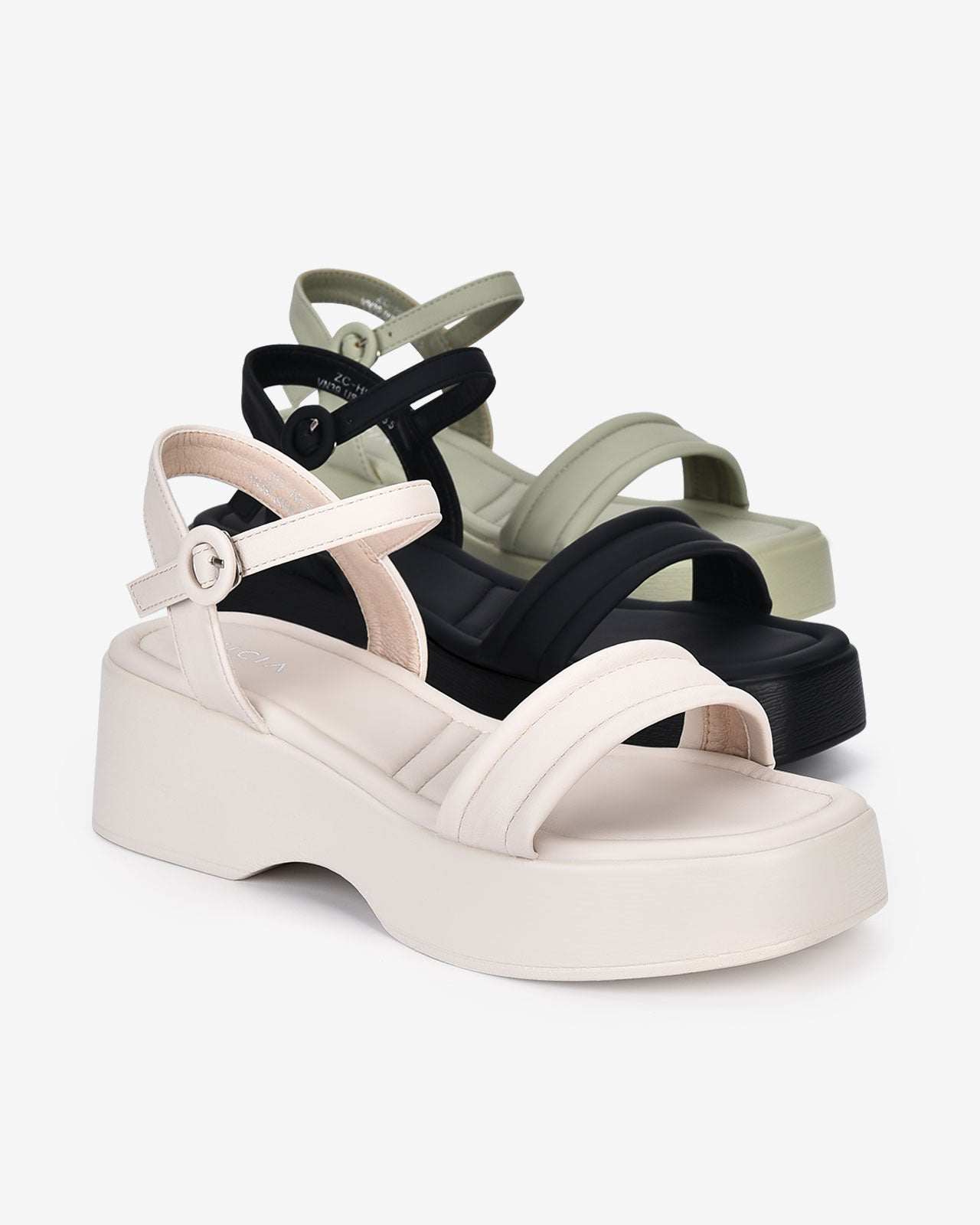 Giày Sandal Xuồng Zucia Đế 6cm-SHLF2Đen Color3