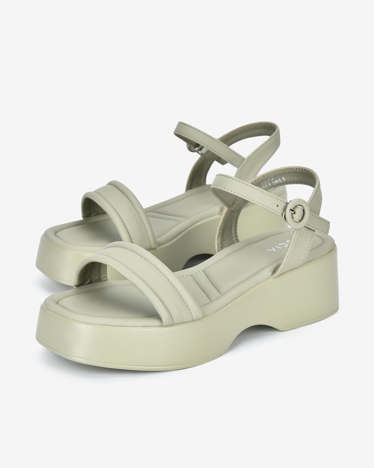 Giày Sandal Xuồng Zucia Đế 6cm-SHLF2Xanh Lá Color1