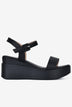 Giày Sandal Xuồng Zucia Đế Sọc Ngang-SHLF5-Đen Color1First