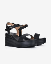 Giày Sandal Xuồng Zucia Đế Sọc Ngang-SHLF5-Đen Color2