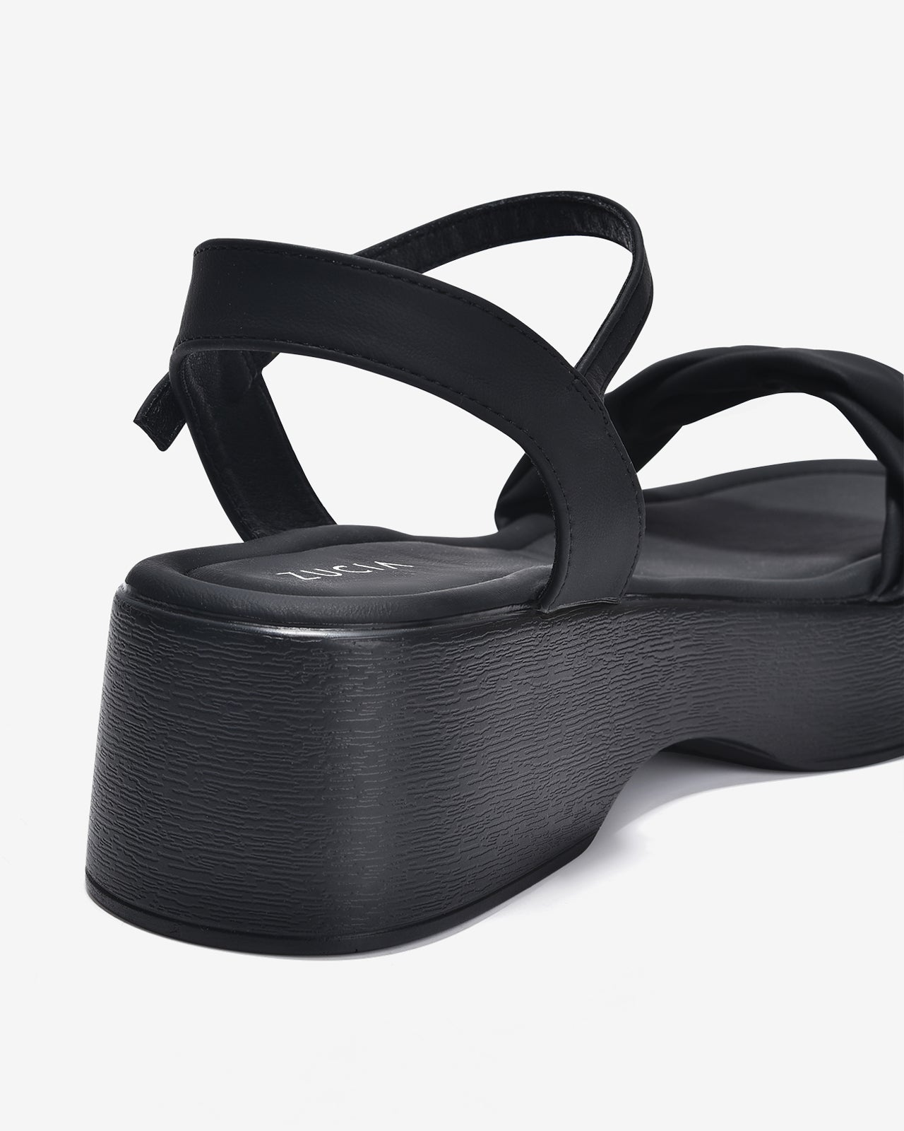 Giày Sandal Xuồng Zucia Quai Ngang Đan Xoắn-SHLJ7Đen Color1
