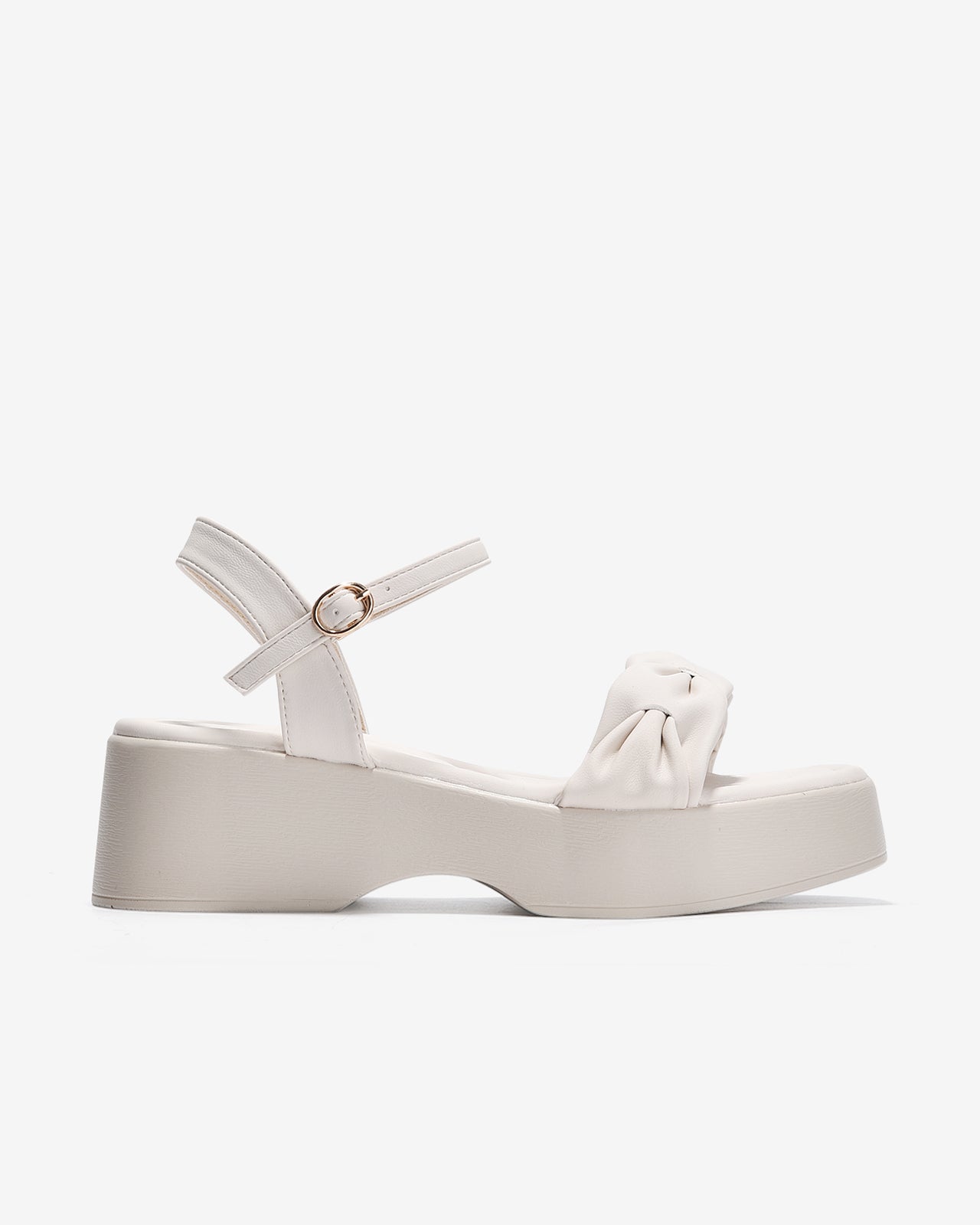 Giày Sandal Xuồng Zucia Quai Ngang Đan Xoắn-SHLJ7Kem Color1First
