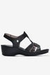 Giày Sandal Xuồng Zucia Quai T-Strap Ánh Kim-SHLJ8Đen Color1First