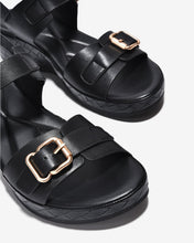 Sandal Xuồng Zucia Quai Khoá Đôi Viền Đế Đan-SHLL6-Đen Color1