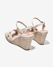 Sandal Xuồng Nữ Zucia Đế Cói Quai Chéo Dập Vân-SHLL7-Kem Color1