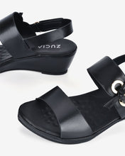 Giày Sandal Xuồng Zucia Quai Dán-SRX76-Đen Color1