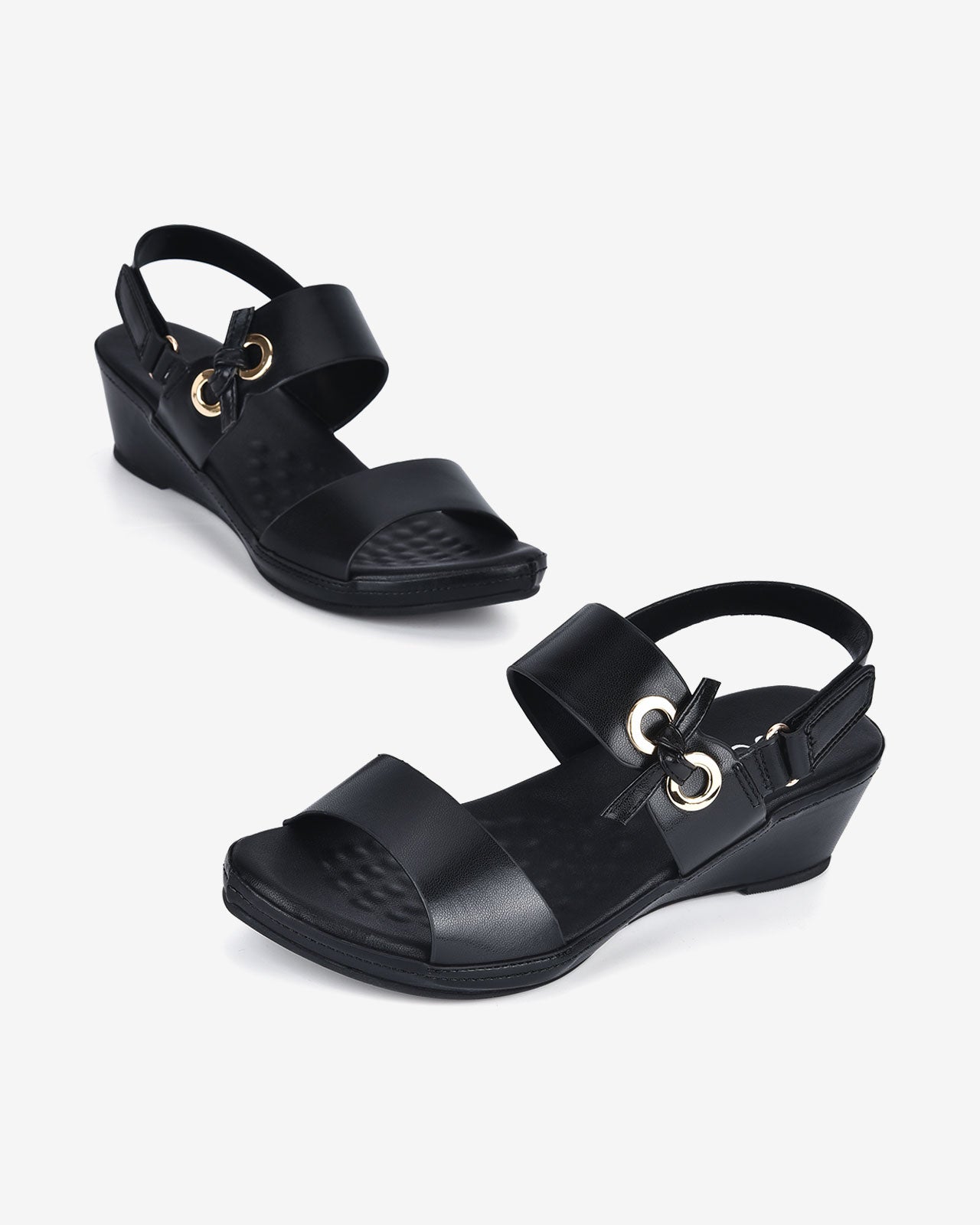 Giày Sandal Xuồng Zucia Quai Dán-SRX76-Đen Color1