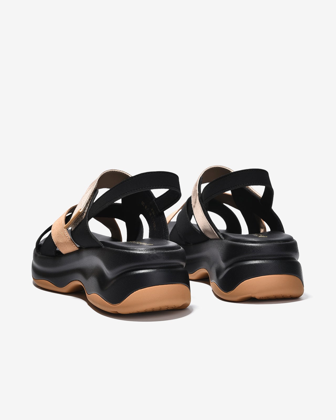 Sandal Xuồng Nữ Zucia Quai Dán Phối Đan Chéo-SRXB5-Đen Color1