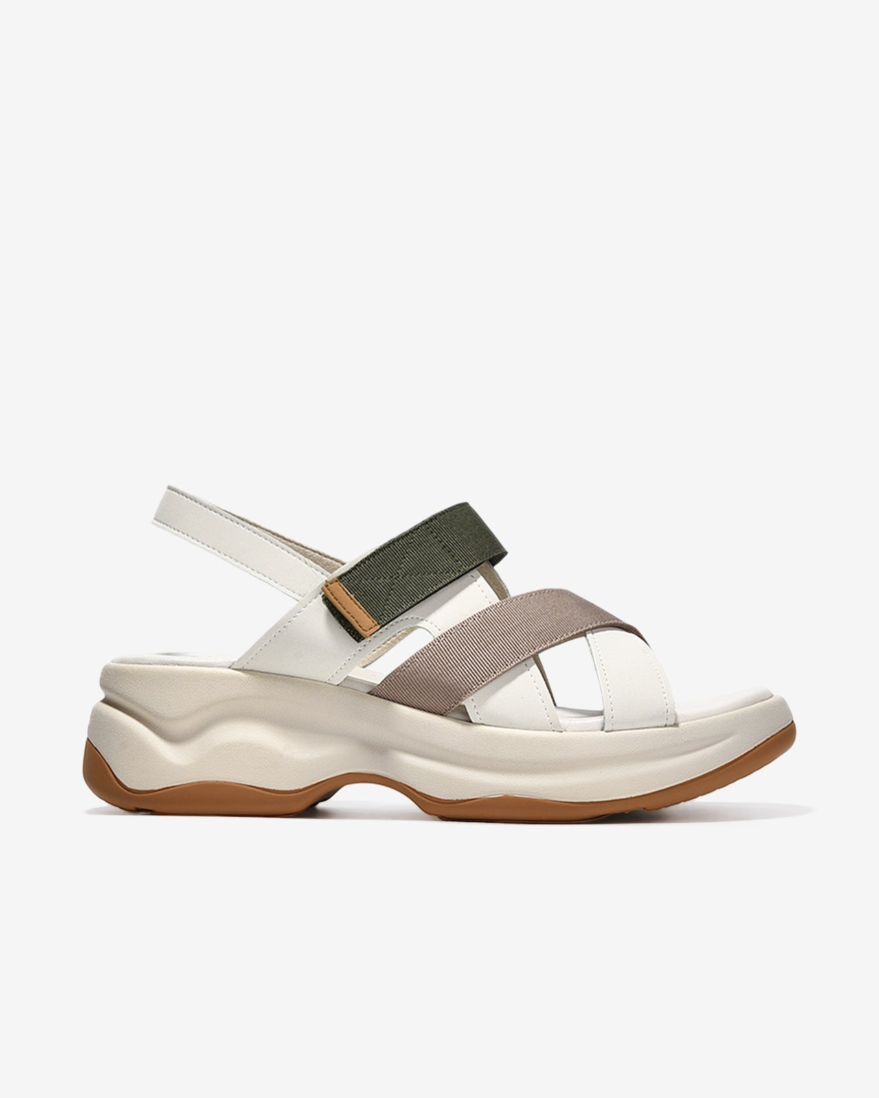 Sandal Xuồng Nữ Zucia Quai Dán Đan Chéo-SRXB5-Kem Color1First