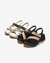 Sandal Xuồng Nữ Zucia Quai Dán Đan Chéo-SRXB5-Kem Color1