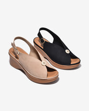 Sandal Xuồng Zucia 6cm Êm Chân Quai Cách Điệu-SRXF5Kem Color1