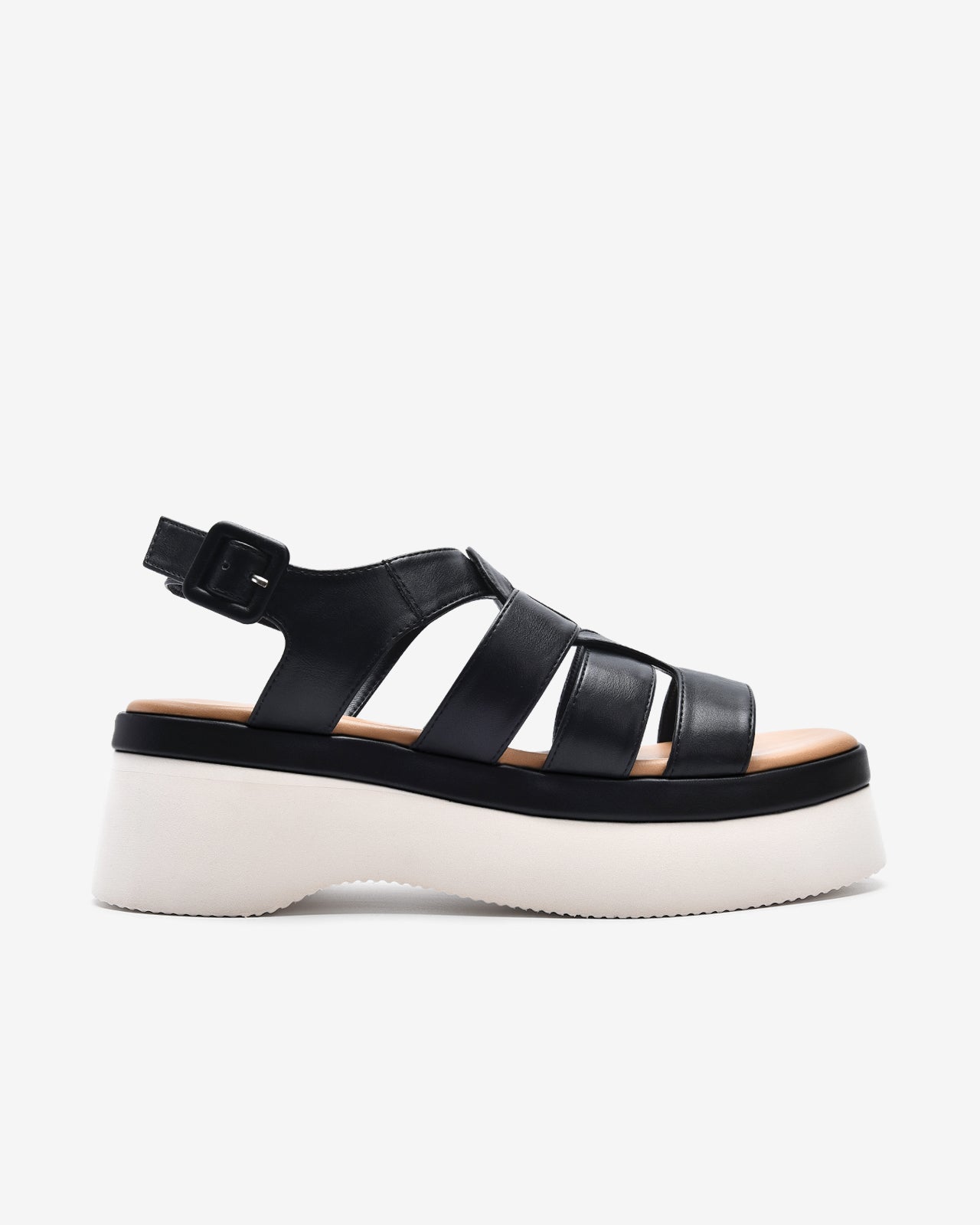 Giày Sandal Xuồng Zucia Đế Platform Sole Tôn Dáng-STH90Đen Color1First