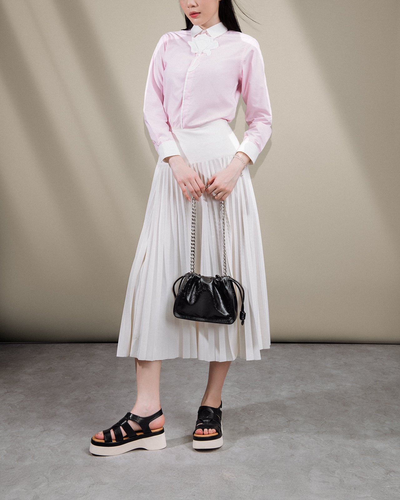 Giày Sandal Xuồng Zucia Đế Platform Sole Tôn Dáng-STH90Đen Color1