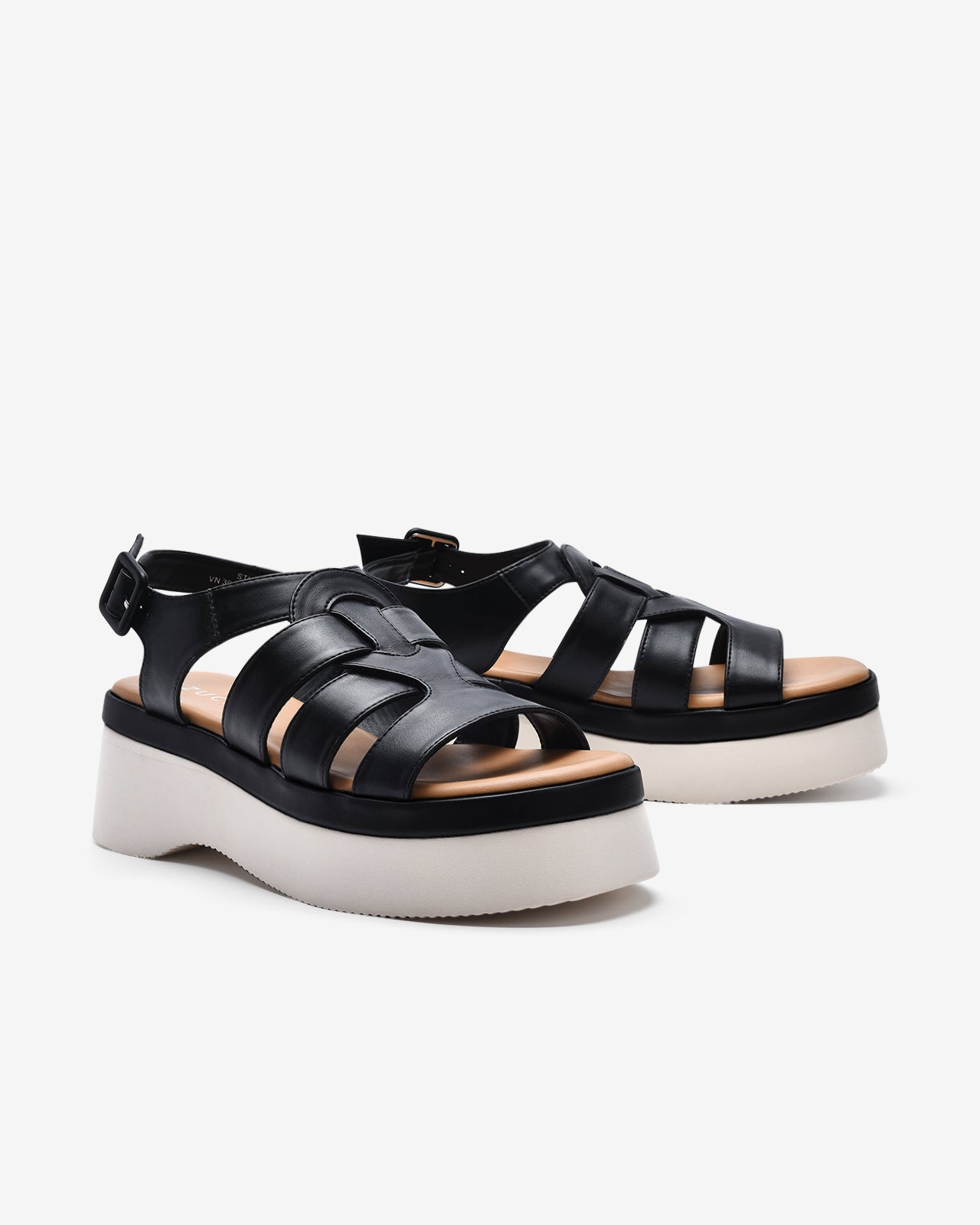 Giày Sandal Xuồng Zucia Đế Platform Sole Tôn Dáng-STH90Đen Color1