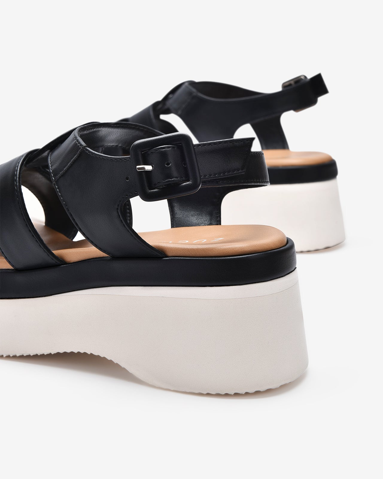 Giày Sandal Xuồng Zucia Đế Platform Sole Tôn Dáng-STH90Đen Color1