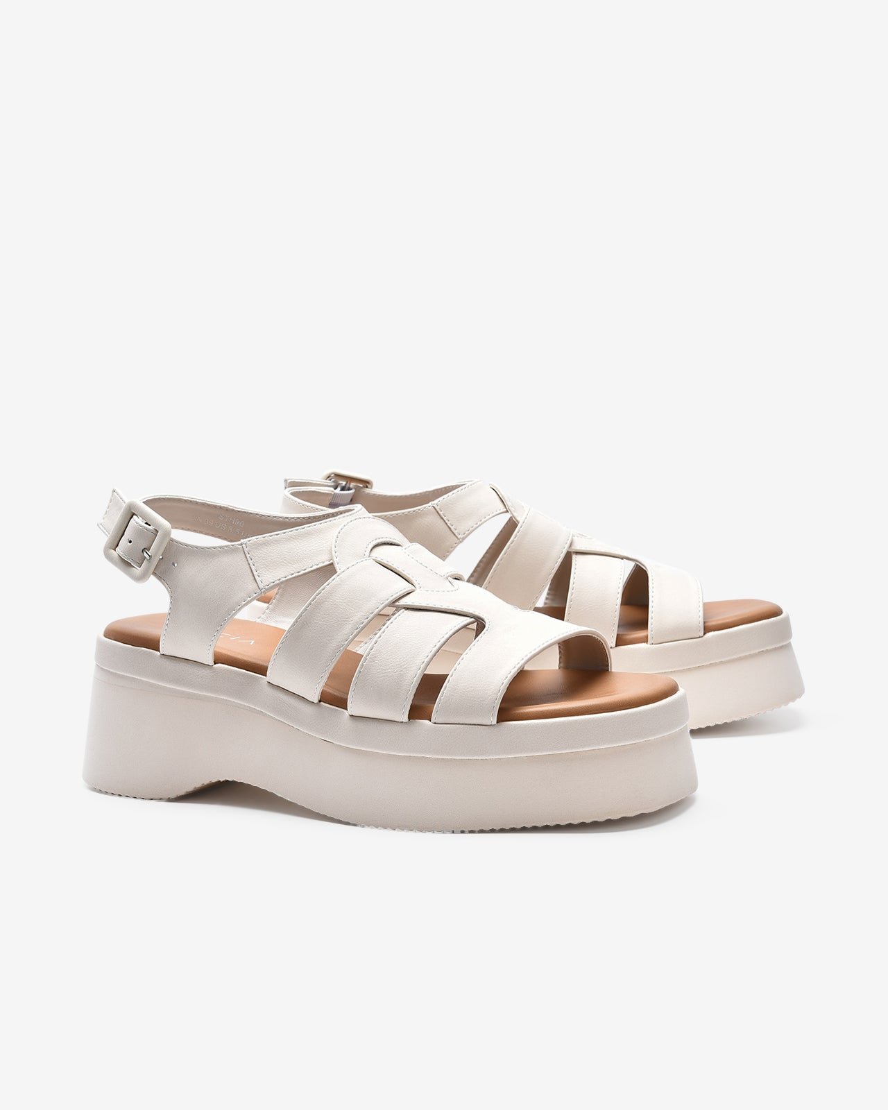 Giày Sandal Xuồng Zucia Đế Platform Sole Tôn Dáng-STH90Trắng Color1