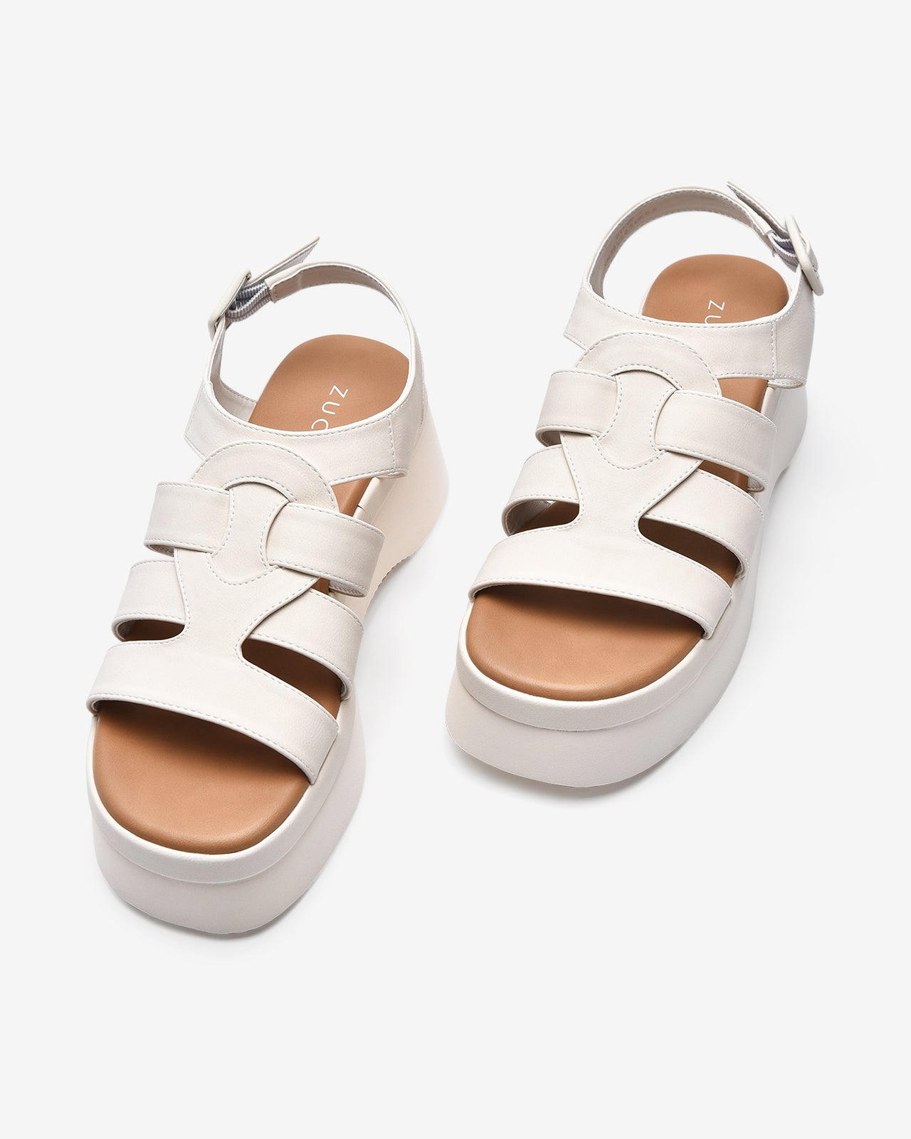 Giày Sandal Xuồng Zucia Đế Platform Sole Tôn Dáng-STH90Trắng Color1
