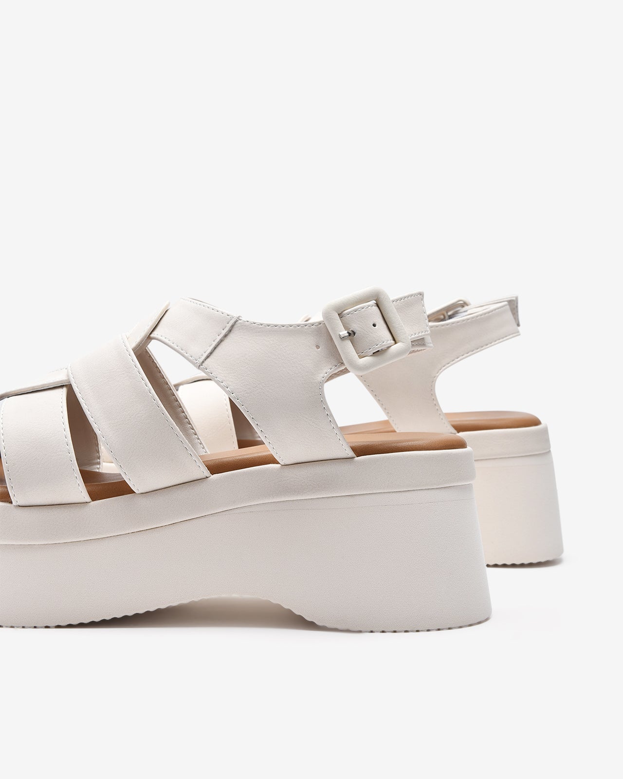 Giày Sandal Xuồng Zucia Đế Platform Sole Tôn Dáng-STH90Trắng Color1