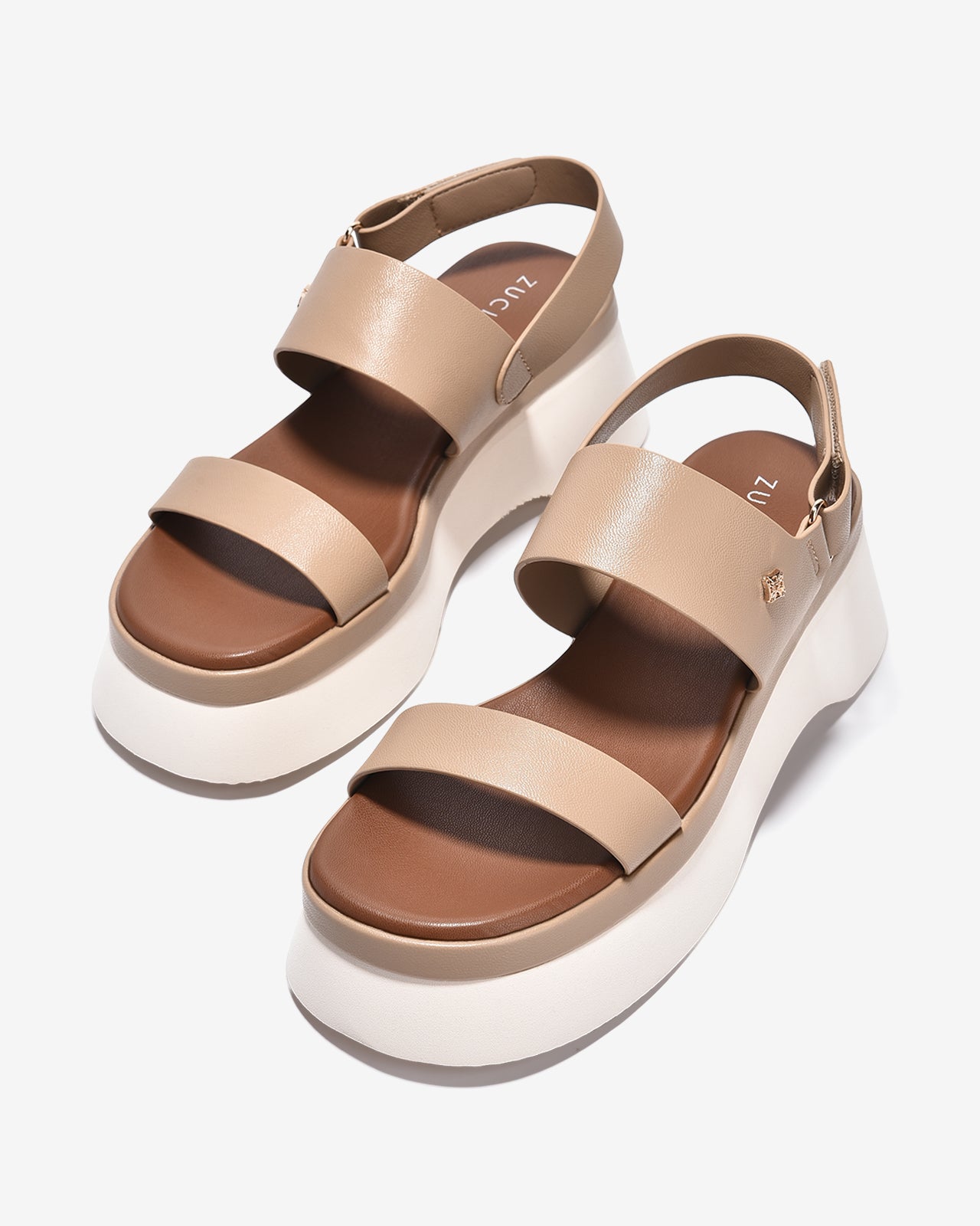 Sandal Xuồng Zucia Hai Quai Ngang Đính Logo-STH99Cafe Color1