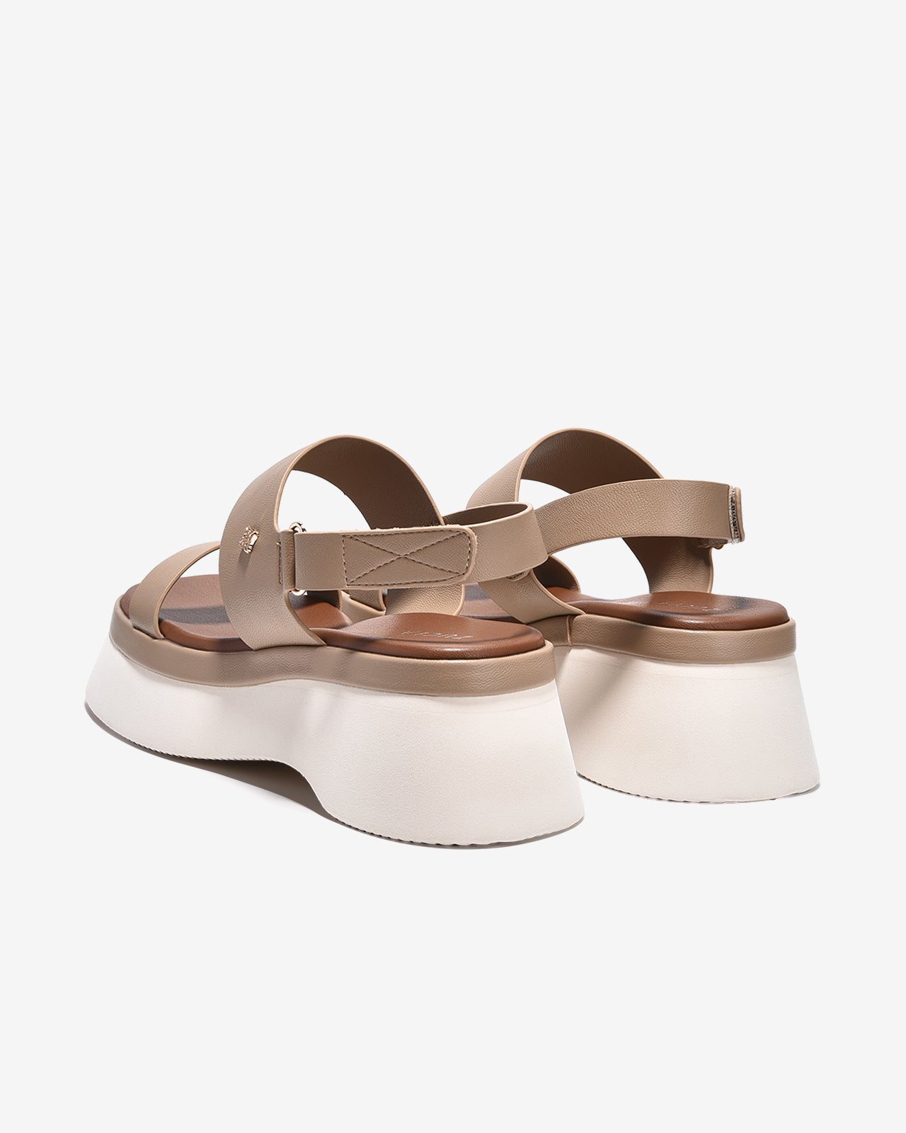 Sandal Xuồng Zucia Hai Quai Ngang Đính Logo-STH99-Cafe Color1