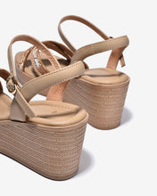 Sandal Xuồng Zuciani 7cm Quai Chéo Đính Hạt-SCM49Cafe Color1