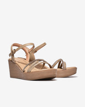 Sandal Xuồng Zuciani 7cm Quai Mảnh Đính Đá-SCM50Cafe Color1