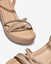 Sandal Xuồng Zuciani 7cm Quai Mảnh Đính Đá-SCM50Cafe Color1