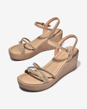 Sandal Xuồng Zuciani 7cm Quai Mảnh Đính Đá-SCM50Cafe Color1
